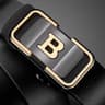 PrimeLetter Mens Automatic Buckle Belt  Toothless Business Fashion Belt With Letter Buckle 7