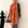 Equestrian Luxe CashmereLook Scarf  Horse Print Womens Thick Winter Shawl Wrap 16