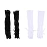 RuffleDream Mesh Lace Y2K Fingerless Gloves  Kawaii Bowknot Wrist Warmers Black  White 8