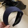 French Stripe Yarn WideEdge Headband  Solid Color High Headband For Women  Girls 10