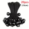 Ultra Secure 20 PCS Ball Bungee Cord Set  Elastic Rope Tarpaulin Flagpole TieDowns For Camping Tent 8