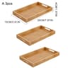Wide Bamboo Organizer Tray Storage Bin With Handles 12