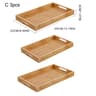 Wide Bamboo Organizer Tray Storage Bin With Handles 14