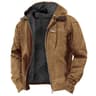 Mens Autumn Winter Fleecelined Zipper Hooded Casual Jacket 7