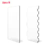 Clear Acrylic Cake Scraper  Comb Set  2Piece Contour Stripe Buttercream Edge Tool 9