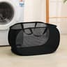 Breathable Mesh Folding Laundry Basket Light Portable Dirty Clothes Storage Organizer With Handles 6