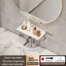 Bathroom U Shaped Wall Mounted Over Sink Organizer Shelf 6