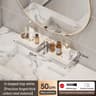 Bathroom U Shaped Wall Mounted Over Sink Organizer Shelf 7