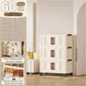 Clear View Foldable DoubleDoor Rolling Storage Cabinet 236 In 9