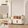 Clear View Foldable DoubleDoor Rolling Storage Cabinet 236 In 14