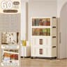 Clear View Foldable DoubleDoor Rolling Storage Cabinet 236 In 16