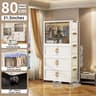Transparent Foldable Mobile Wardrobe Closet 3150in Large Capacity Organizer 12