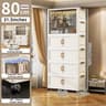 Transparent Foldable Mobile Wardrobe Closet 3150in Large Capacity Organizer 13