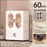 Double Door Foldable Wardrobe With Wheels 2362in Magnetic Closet Organizer 6