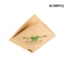 100Pcs Kraft Paper Sandwich Wrap  Disposable OilProof Triangle Food Packing BagS 7