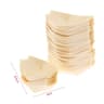 50 Piece Disposable Wooden Boat Plate Set Pine Wood Sushi Trays For Serving Snacks And Desserts 8