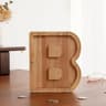 Wooden Alphabet Piggy Bank A To Z Transparent Acrylic Money Box Children Toy Storage Decor 4