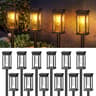 Upgraded Solar Pathway Lights 2700K Warm White Super Bright Outdoor Walkway Lighting Set 8