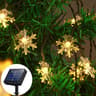 Outdoor Solar Snowflake String Lights For Garden Christmas And Wedding Decor 7