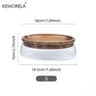 Double Layer Glass Bowl With Wooden Tray And Lid For Kitchen Storage 6