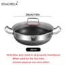NonStick Stainless Steel Frying Pan With Lid 102411021181 In  Honeycomb Bottom For Induction  Gas 7
