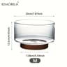Large Clear Glass Bowl With Wooden Base  Fruit Salad Snack And Popcorn Serving Bowl 7