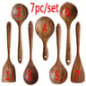 Teak Wooden Cooking Spoon Set  Natural NonStick Safe Kitchen Utensils 110 Pieces 7