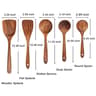 Teak Wooden Cooking Spoon Set  Natural NonStick Safe Kitchen Utensils 110 Pieces 8