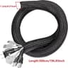 Braided PET Nylon Cable Sleeve Wrap For Wire Protection 33ft  164ft 11