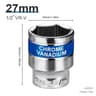 12 Drive Deep Impact Socket Set 832 Mm  HeavyDuty Impact Sockets For Pneumatic Wrenches  Tire Remov 22