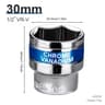 12 Drive Deep Impact Socket Set 832 Mm  HeavyDuty Impact Sockets For Pneumatic Wrenches  Tire Remov 24