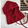 Womens Winter Windproof Balaclava Hat And Button Scarf Set 8