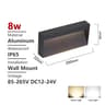 SANDIY Outdoor Waterproof LED Stair Light Wall Lamp  Surface Mounted Terrace Porch Exterior Lightin 12