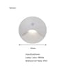 SANDIY Embedded Motion Sensor Stair Light Wall Sconce  Indoor And Outdoor Step Lighting White Round 17