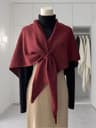 Womens Thickened Warm Neck Wrap  Autumn And Winter Triangular Knitted Shoulder Shawl 8
