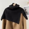 Knitted Winter Pullover Scarf Shawl  Warm False Collar Turtleneck With Slit For Cozy Layering 6