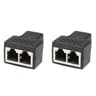 RJ45 Network Cable Splitter Extender Adapter Connector 8Core 7