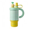 New Intelligent Checkered Stainless Steel Coffee Cup  Portable Insulated Straw Cup With HighAppeara 8