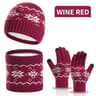 3Piece Winter Beanie Gloves  Snood Scarf Set  Thickened FleeceLined Hat And Neck Warmer Set For Men 10
