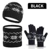 3Piece Winter Beanie Gloves  Snood Scarf Set  Thickened FleeceLined Hat And Neck Warmer Set For Men 7