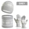 3Piece Winter Beanie Gloves  Snood Scarf Set  Thickened FleeceLined Hat And Neck Warmer Set For Men 8
