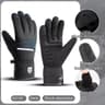 Black Waterproof Winter Fleece Gloves  Full Waterproof TouchScreen Cycling Motorbike Running  Skiin 6