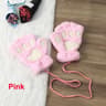 Cute Cat Claw Winter Half Finger Gloves  Thick Fluffy Bear Paw Plush Fingerless Mittens For Women A 15