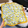 Womens Silk Paisley Print Square Scarf  2756x2756in Luxury Fashion Shawl Decorative Neck  Headband  13
