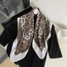 Womens Paisley Print Cotton Texture Square Scarf  2756x2756in Decorative Shawl Headband  Luxury Nec 6