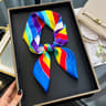 Luxury Square Satin Silk Scarf For Women Hair Hijab Neckerchief 14