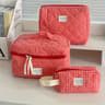 Large Capacity Plaid Makeup Bag Portable Cosmetic  Toiletry Organizer 9
