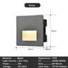 Recessed 3W LED Step  Wall Light With Mounting Box For Indoor  Outdoor Use 9