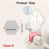 12Pcs Hexagon Acrylic Mirror 3D Wall Sticker For Living Room And Home Decoration 9