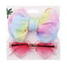 HeartShaped Dog Sunglasses And Pet Grooming Bows 2PCS Set Cute Hair Bands For Photos And DressUp 10